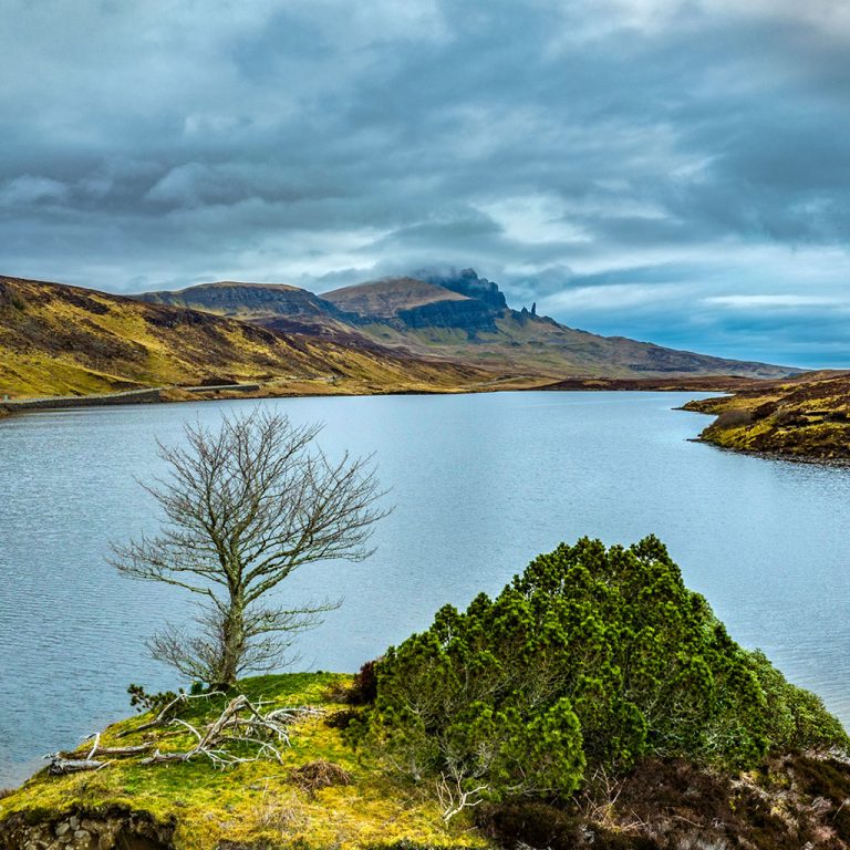 Island Lake and Old Man Storr Drone