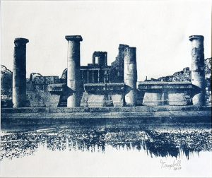 Pompeii (cyanotype)