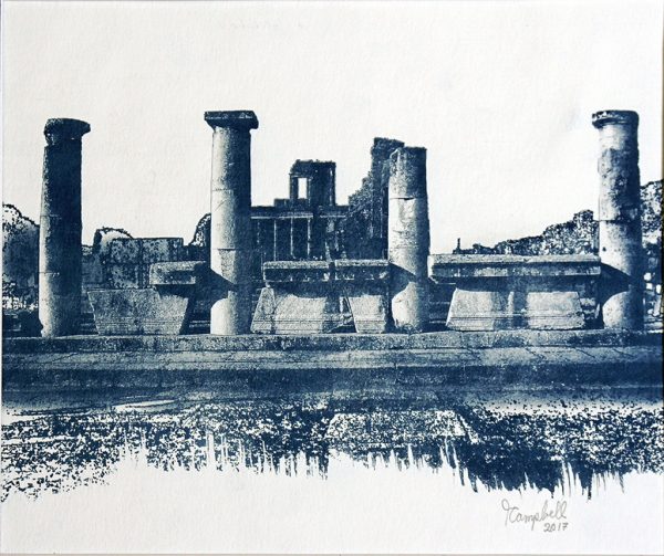 Pompeii (cyanotype)