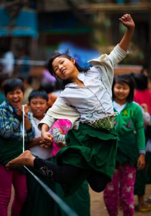 Schoolyard Game, Inle Lake, Myanmar