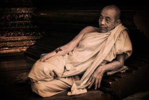 Shwedagon Monk, Yangoon, Myanmar