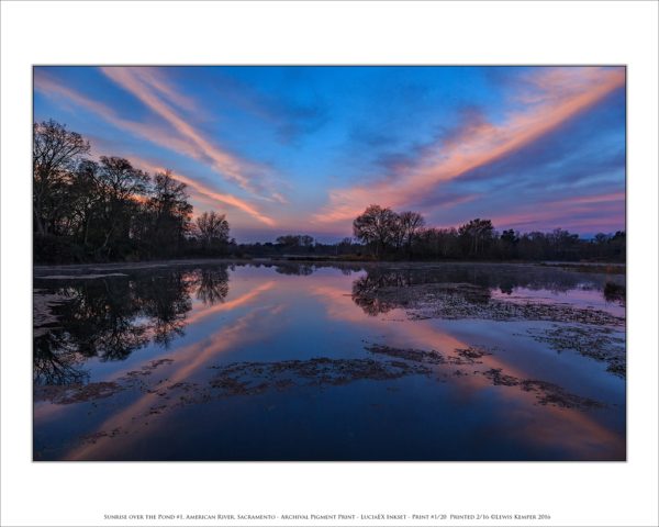 Sunrise over the Pond #1, American River, Sacramento