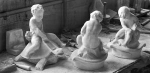 Three Cherubs on Counter, Gladding McBean & Co.