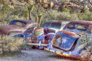 Three Old Cars, Joshua Tree National Park