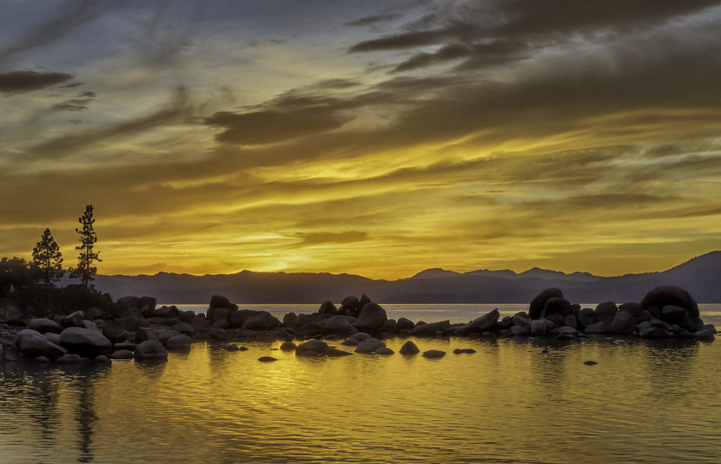 Sand Harbor sunset Viewpoint Photographic Art Center