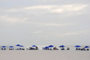 Mario McClurg – Blue Umbrellas