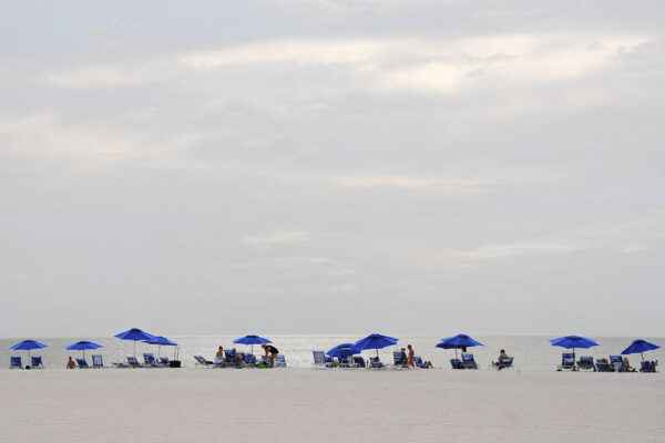 Mario McClurg – Blue Umbrellas