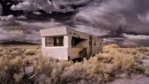 Abandoned Trailer in Sage Brush, Panaca, Nevada