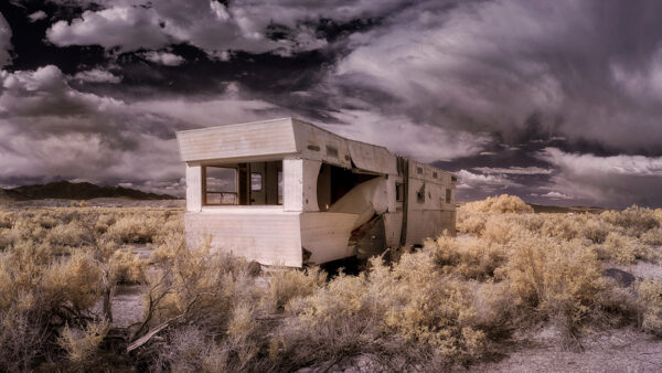 Abandoned Trailer in Sage Brush, Panaca, Nevada