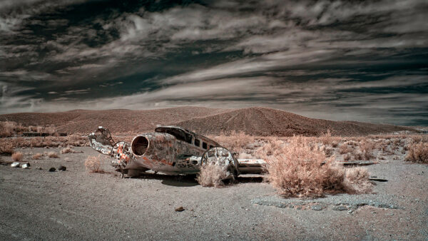 Crashed and Abandoned Airplane, Angels Landing, Beatty, Nevada