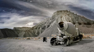 Abandoned Cement Truck, Gray Cliffs, Cathedral Valley, Utah