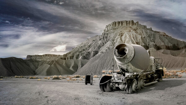 Abandoned Cement Truck, Gray Cliffs, Cathedral Valley, Utah