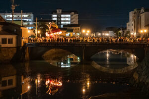 William Graves – Samurai Crossing the Bridge in Karatsu