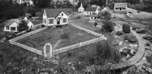 Miniature Village with Picket Fence