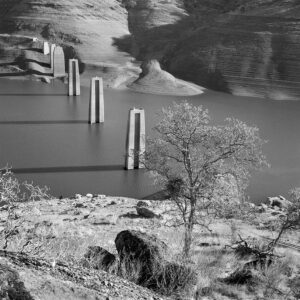 Gene Kennedy - Yosemite Narrow Gauge Railroad Bridge Pillars, Lake McClure, California