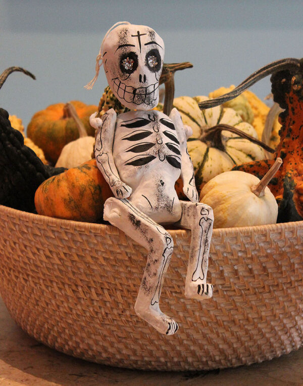 Ingrid Lundquist - Skeleton in a Basket with Squash