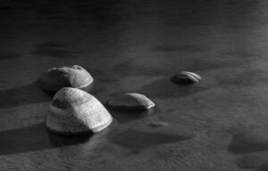 Boulders Capturing the Sunset on Lake Tahoe