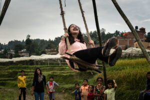 Joy on a Swing