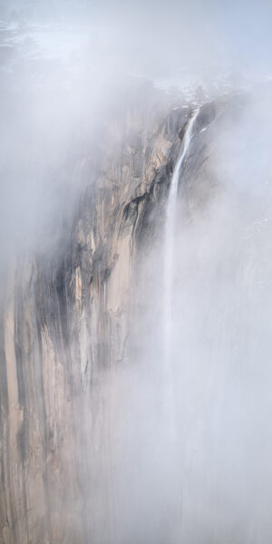 Horsetail Fall in Clouds, Yosemite