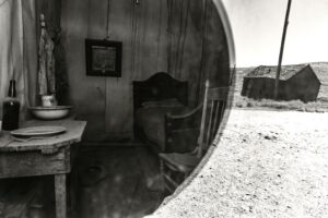 Bed, Frame, Old Building